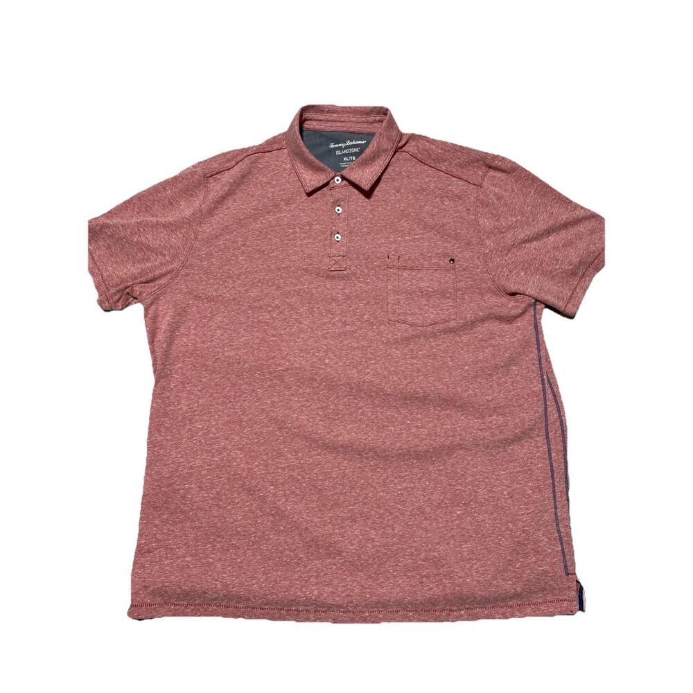 Tommy Bahama Shirt Mens Extra Large Red Island Zone Coastal Performance Golf